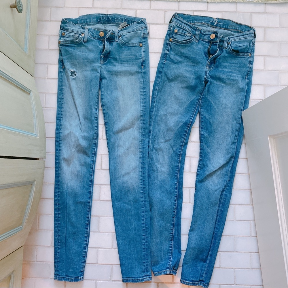 7 FOR ALL MANKIND SKINNY JEANS BUNDLE